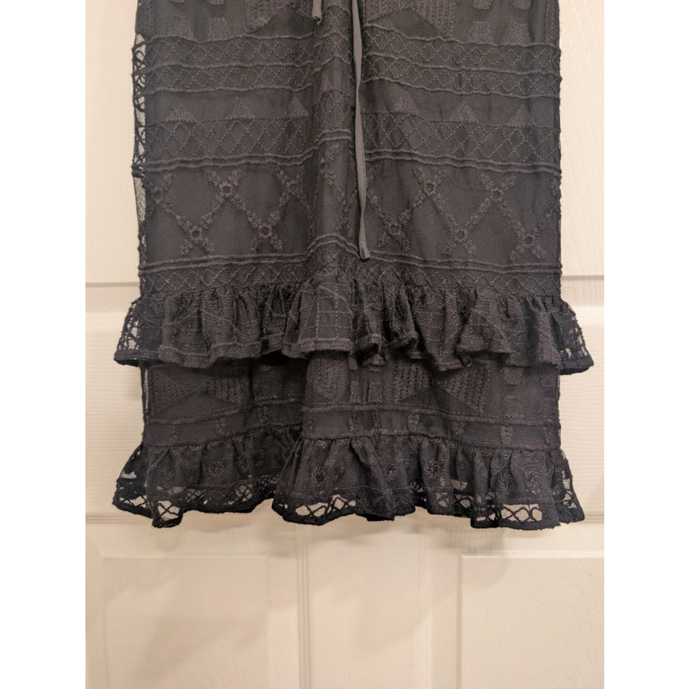 Parker mini lace dress ruffle short sleeve feminine Chic Classic dainty witchy M - Picture 5 of 9